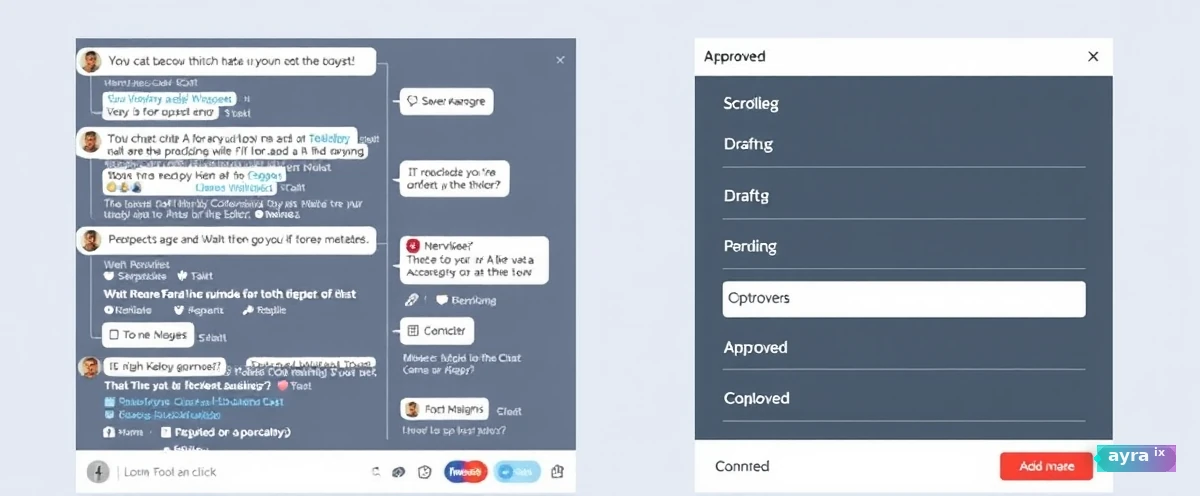 Comparison of chat vs structured UI interaction models.
