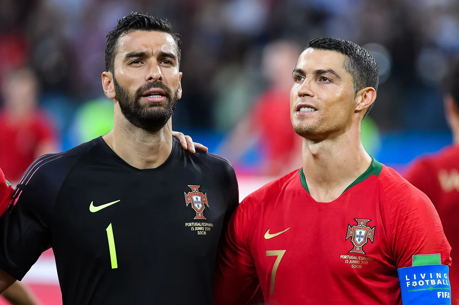 Cristiano Ronaldo and Rui Patricio with Portugal in 2018