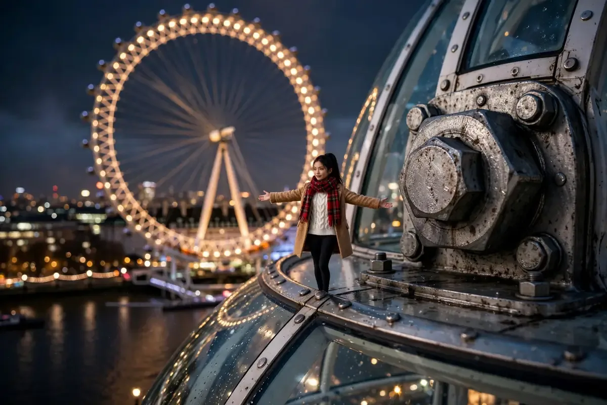 Tiny Zara at the London Eye