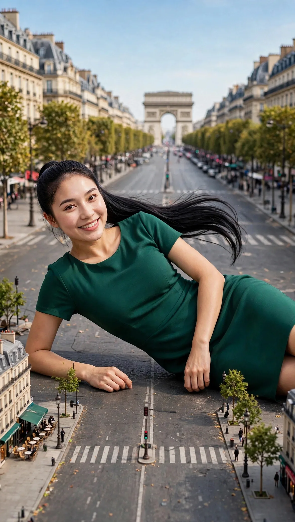 Zara stretched along the Champs-Élysées