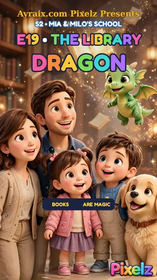 E19 The Library Dragon poster