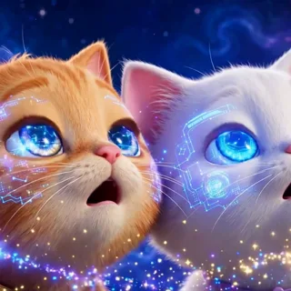Bolt the ginger kitten and Mochi the cream kitten