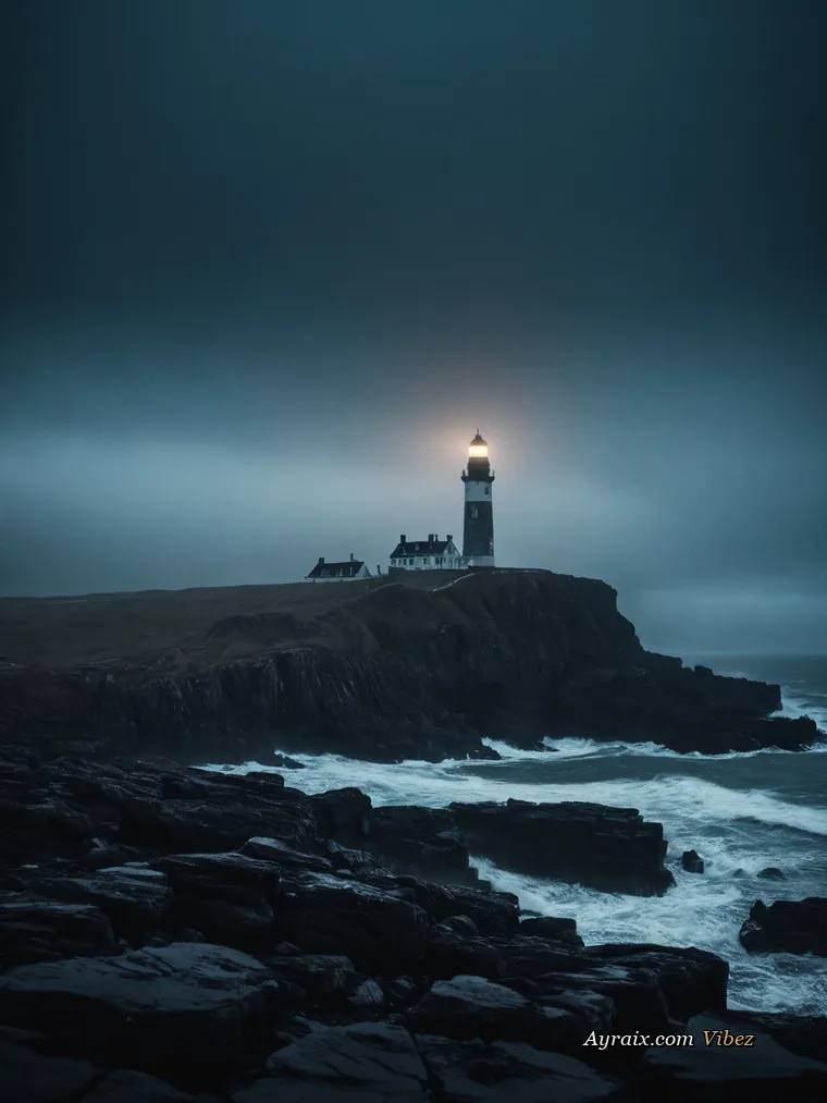 Every Five Years single artwork — a lighthouse on wet rocks at night